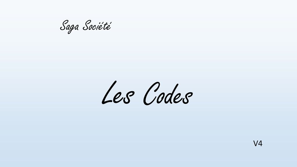 Saga Soci T Les Codes V Ppt T L Charger